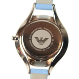 Emporio Armani Aurora Quartz Mother of Pearl White Dial Blue Leather Strap Watch For Women - AR11109 Authentic Buy Shop Now