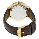Movado Ultra Slim Blue Dial Brown Leather Strap Watch For Women - 0607092 Authentic Buy Shop Now