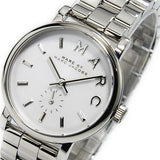Marc Jacobs Baker White Dial Silver Steel Strap Watch for Women - MBM3246 Authentic Buy Shop Now