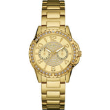 Guess Sassy Analog Quartz Gold Dial Gold Steel Strap Watch For Women - W0705L2 Authentic Buy Shop Now