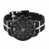 Emporio Armani Classic Black Dial Black Leather Strap Watch For Men - AR1860 Authentic Buy Shop Now