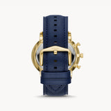 Fossil Neutra Chronograph Blue Dial Blue Leather Strap Watch for Men - FS5790 Authentic Buy Shop Now