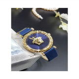 Versace Palazzo Empire Greca Quartz Blue Dial Blue Leather Strap Watch for Women - VEDV00219 Authentic Buy Shop Now