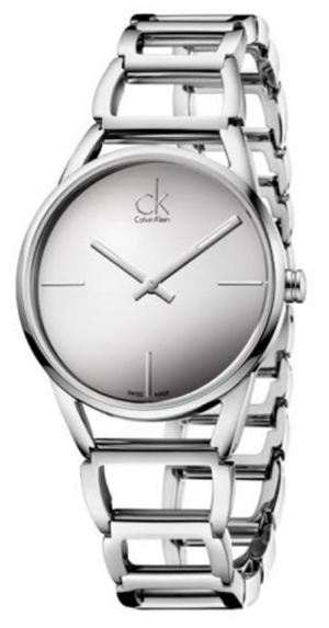 Calvin Klein Stately Silver Dial Silver Steel Strap Watch for Women - K3G23128 Authentic Buy Shop Now