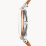 Fossil Jacqueline Three Hand Date Luggage Blue Dial Brown Leather Strap Watch for Women - ES4274 Authentic Buy Shop Now