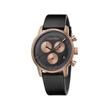 Calvin Klein City Chronograph Black Dial Black Leather Strap Watch for Men - K2G17TC1 Authentic Buy Shop Now