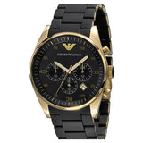 Emporio Armani Sportivo Quartz Black Dial Black Steel Strap Watch For Men - AR8023 Authentic Buy Shop Now