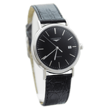 Longines Presence 38.5mm Automatic Black Dial Black Leather Strap Watch for Men - L4.921.4.52.2 Authentic Buy Shop Now