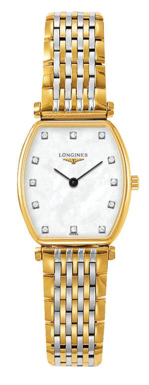 Longines La Grande Classique White Dial Two Tone Mesh Bracelet Watch for Women - L4.205.2.87.7 Authentic Buy Shop Now