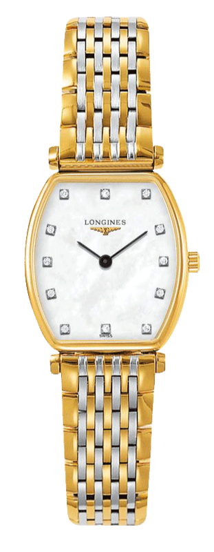 Longines La Grande Classique White Dial Two Tone Mesh Bracelet Watch for Women - L4.205.2.87.7 Authentic Buy Shop Now