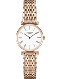 Longines La Grande Classique White Dial Rose Gold Mesh Bracelet Watch for Women - L4.209.1.92.8 Authentic Buy Shop Now