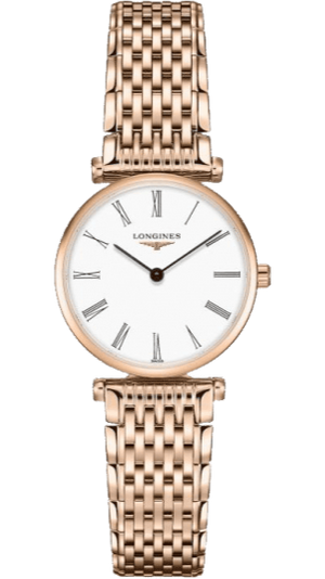 Longines La Grande Classique White Dial Rose Gold Mesh Bracelet Watch for Women - L4.209.1.91.8 Authentic Buy Shop Now