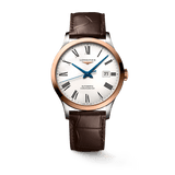 Longines Record Automatic Stainless Steel 18K Gold Watch for Men - L2.821.5.11.2 Authentic Buy Shop Now