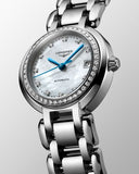 Longines PrimaLuna 26.5mm Automatic White Mother of Pearl Dial Silver Stainless Steel Watch for Women - L8.111.0.87.6 Authentic Buy Shop Now