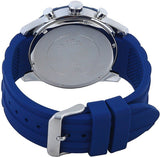 Guess Caliber Chronograph White Dial Blue Rubber Strap Watch for Men - W0864G6 Authentic Buy Shop Now