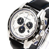 Versace V-Ray Quartz Silver Dial Black Leather Strap Watch for Men - VDB010014 Authentic Buy Shop Now