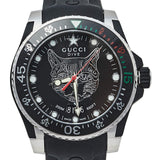Gucci Dive Feline Black Dial Black Rubber Strap Watch For Men - YA136323 Authentic Buy Shop Now