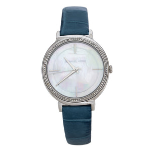 Michael Kors Cinthia Mother of Pearl Dial Blue Leather Strap Watch for Women - MK2661 Authentic Buy Shop Now