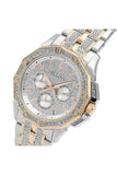 Bulova Octova Crystal Silver Dial Two Tone Steel Strap Watch for Men - 98C133 Authentic Buy Shop Now