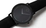Movado Sapphire Black Dial Black Leather Strap Watch for Men - 606884 Authentic Buy Shop Now