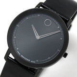 Movado Sapphire Black Dial Black Leather Strap Watch for Men - 606884 Authentic Buy Shop Now