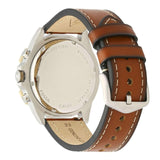 Fossil Garrett Chronograph Blue Dial Brown Leather Strap Watch for Men - FS5625 Authentic Buy Shop Now