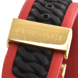 Versace Chain Reaction Quartz Black Dial Red & Black Rubber Strap Watch for Men - VEDY00319 Authentic Buy Shop Now