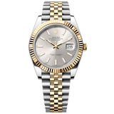 Rolex Datejust 41 Silver Dial Two Tone Oystersteel & Yellow Gold Jubilee Bracelet Watch for Men - M126333-0002 Authentic Buy Shop Now