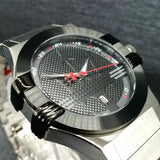 Maserati Potenza Black Dial Silver Steel Strap Watch For Men - R8853108001 Authentic Buy Shop Now