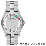 Marc Jacobs Henry Skeleton Silver Dial Silver Steel Strap Watch for Women - MBM3262 Authentic Buy Shop Now