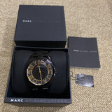 Marc Jacobs Henry Transparent Black Dial Black Steel Strap Watch for Women - MBM3255 Authentic Buy Shop Now