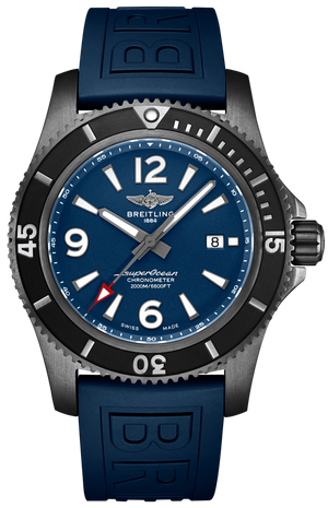 Breitling Superocean Automatic 46mm Blue Dial Blue Rubber Strap Watch for Men - M17368D71C1S1 Authentic Buy Shop Now