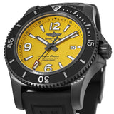 Breitling Superocean Automatic 46mm Yellow Dial Black Rubber Strap Watch for Men - M17368D71I1S1 Authentic Buy Shop Now