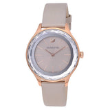 Swarovski Octea Nova Grey Dial Grey Leather Strap Watch for Women - 5295326 Authentic Buy Shop Now