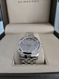 Burberry Herringbone Grey Dial Silver Steel Strap Watch for Women - BU1851 Authentic Buy Shop Now