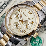 Michael Kors Runway Gold Dial Two Tone Steel Strap Watch for Women - MK5137 Authentic Buy Shop Now