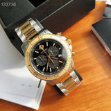Movado Series 800 Chronograph Black Dial Two Tone Steel Strap Watch For Men - 2600138 Authentic Buy Shop Now