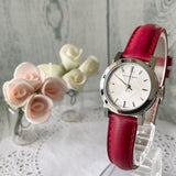 Burberry The City Silver Dial Red Strap Watch for Women - BU9232 Authentic Buy Shop Now