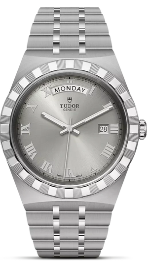 Tudor Royal Day Date Diamonds Automatic Silver Dial Silver Steel Strap Watch for Men - M28600-0002 Authentic Buy Shop Now