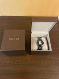 Gucci G Timeless Ghost Black Dial Black Leather Strap Watch For Men - YA1264018 Authentic Buy Shop Now