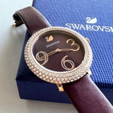 Swarovski Crystal Frost Red Dial Red Leather Strap Watch for Women - 5484064 Authentic Buy Shop Now