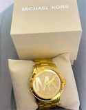 Michael Kors Runway Gold Dial Gold Steel Strap Watch for Women - MK5706 Authentic Buy Shop Now