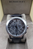 Burberry The City Grey Dial Black Leather Strap Watch for Men - BU9362 Authentic Buy Shop Now