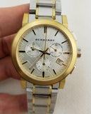 Burberry The City White Dial Two Tone Steel Strap Watch for Men - BU9751 Authentic Buy Shop Now