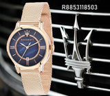 Maserati Epoca Blue Dial Rose Gold Mesh Strap Watch For Women - R8853118503 Authentic Buy Shop Now