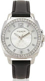 Coach Boyfriend Silver Dial Black Leather Strap Watch for Women - 14503152 Authentic Buy Shop Now