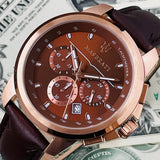 Maserati Successo Brown Dial Brown Leather Strap Watch For Men - R8871621004 Authentic Buy Shop Now