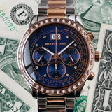 Michael Kors Brinkley Blue Dial Two Tone Steel Strap Watch for Women - MK6205 Authentic Buy Shop Now