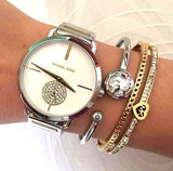 Michael Kors Silver Dial Two Tone Steel Strap Watch for Women - MK3679 Authentic Buy Shop Now