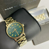 Marc Jacobs Baker Green Dial Gold Steel Strap Watch for Women - MBM3249 Authentic Buy Shop Now